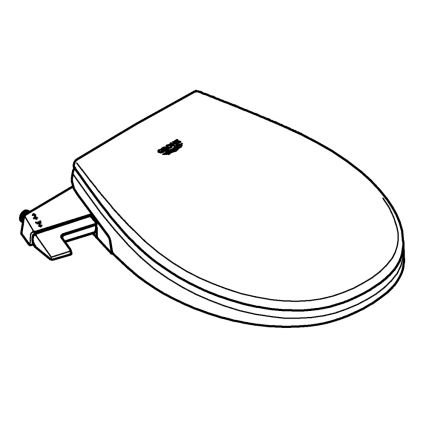 GROHE 39648SH0 - Manuelt bidetsæde BAU CERAMIC, duro-hvid