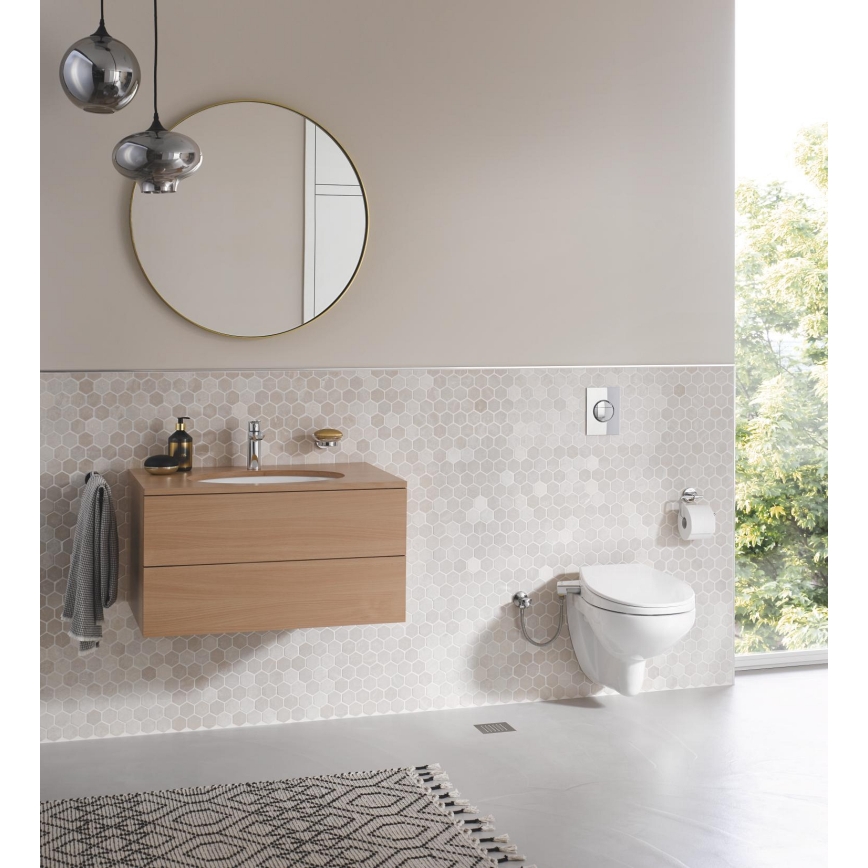 GROHE 39648SH0 - Manuelt bidetsæde BAU CERAMIC, duro-hvid