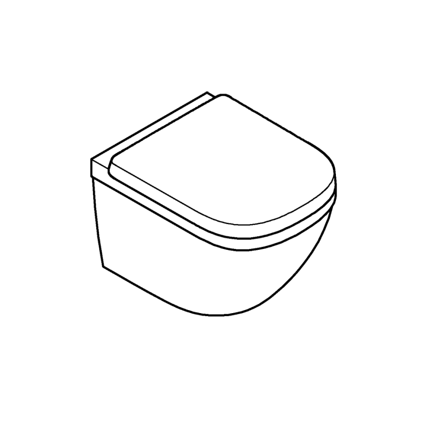 GROHE 39693000-Væghængt kompakt toilet EURO CERAMIC med Triple Vortex 53 l keramik/hvid