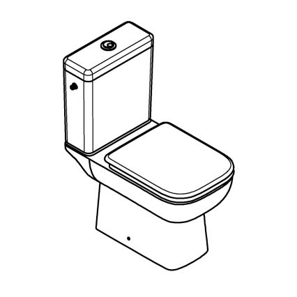 GROHE 39814000 - WC-kombisæt START EDGE 825 × 557 × 384 mm, keramik/duro-hvid