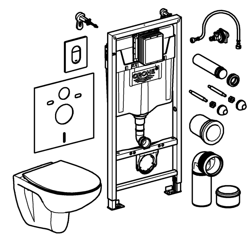 GROHE 39902000 - SOLIDO-toilet 230 x 500 x 1130 keramik/hvid