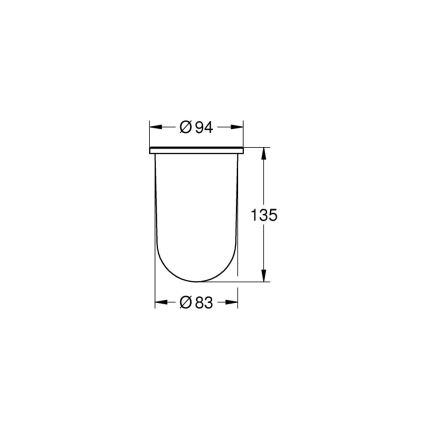 GROHE 40393000 - Erstatningsglas ESSENTIALS, klart