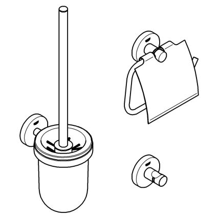GROHE 40407001 - ESSENTIALS tilbehørssæt i blank krom