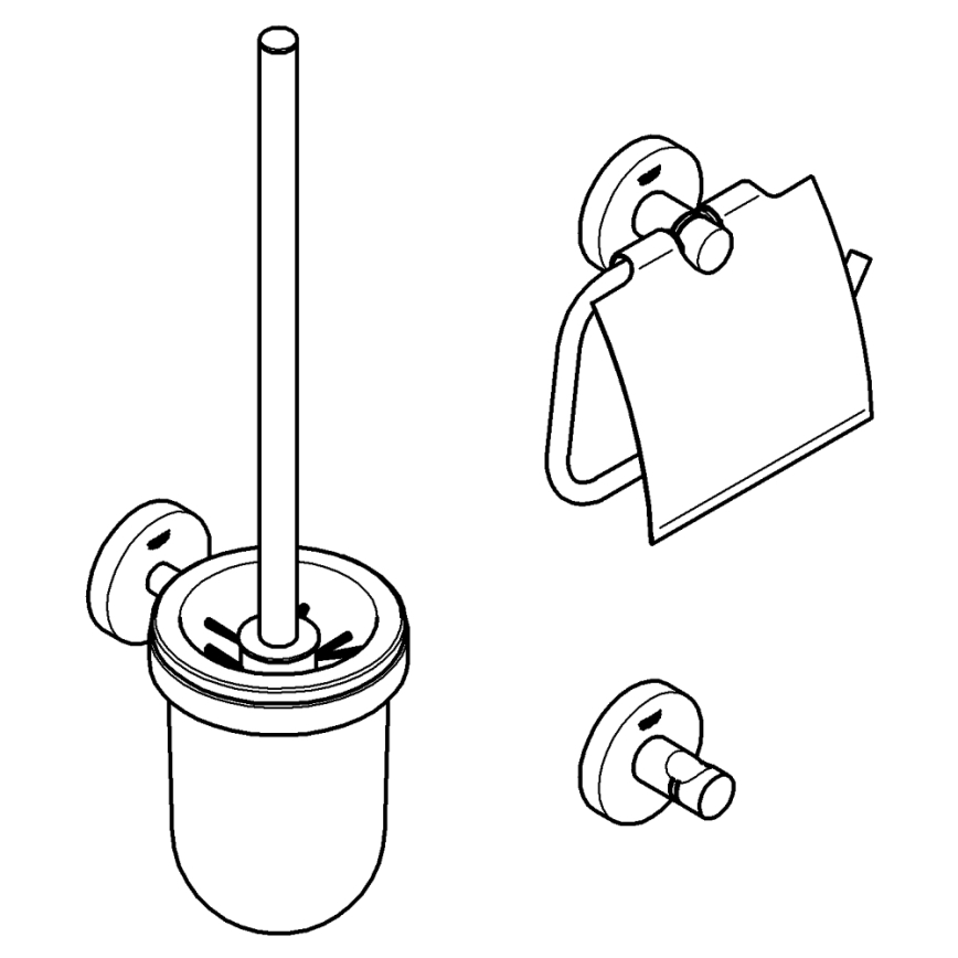 GROHE 40407001 - ESSENTIALS tilbehørssæt i blank krom