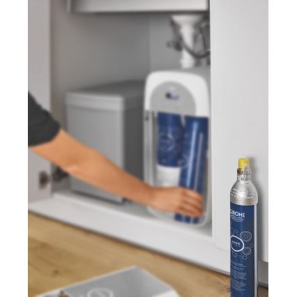 GROHE 40422000 - Kulsyreflaske til GROHE BLUE, 425 g CO2 (4 stk.) rustfrit stål