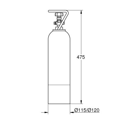 GROHE 40423000 - Startpakke med CO2-trykflaske til GROHE Blue, 2 kg