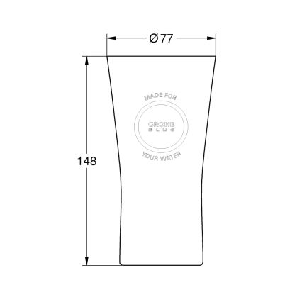 GROHE 40437000 - Sæt med 6 glas BLUE 250 ml, krystal/klar