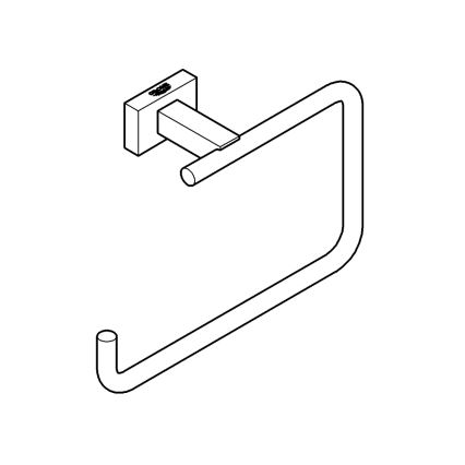 GROHE 40510001 - ESSENTIALS CUBE håndklædeholder 188 mm, poleret krom