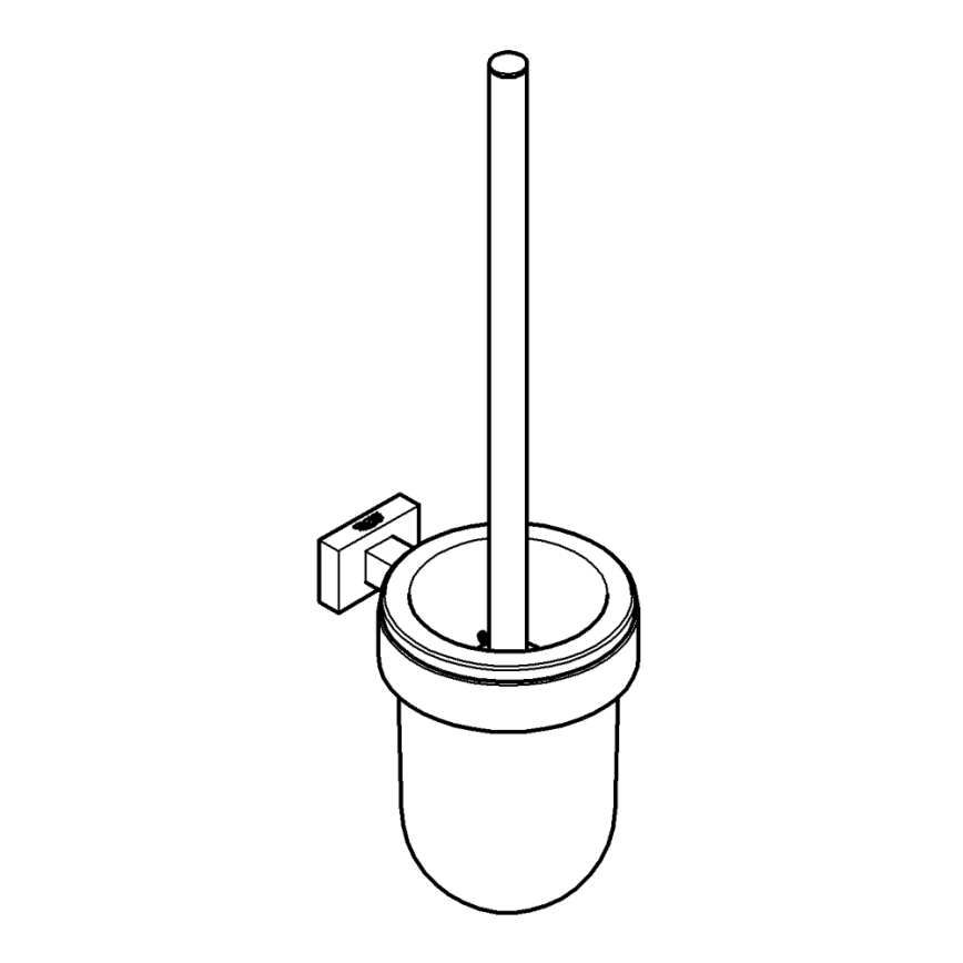 GROHE 40513AL1 - ESSENTIALS CUBE toiletbørstesæt, grafit