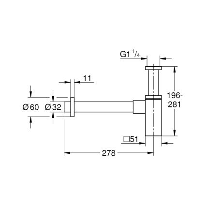 GROHE 40564A00 - Afløbssifon SIFONER grafit