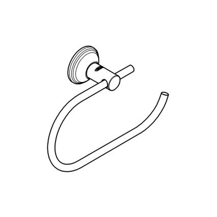 GROHE 40657001 - Toiletpapirholder ESSENTIALS AUTHENTIC, blank krom
