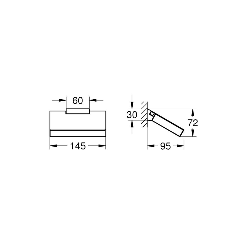 GROHE 40781000 - Toiletrulleholder SELECTION CUBE, poleret krom