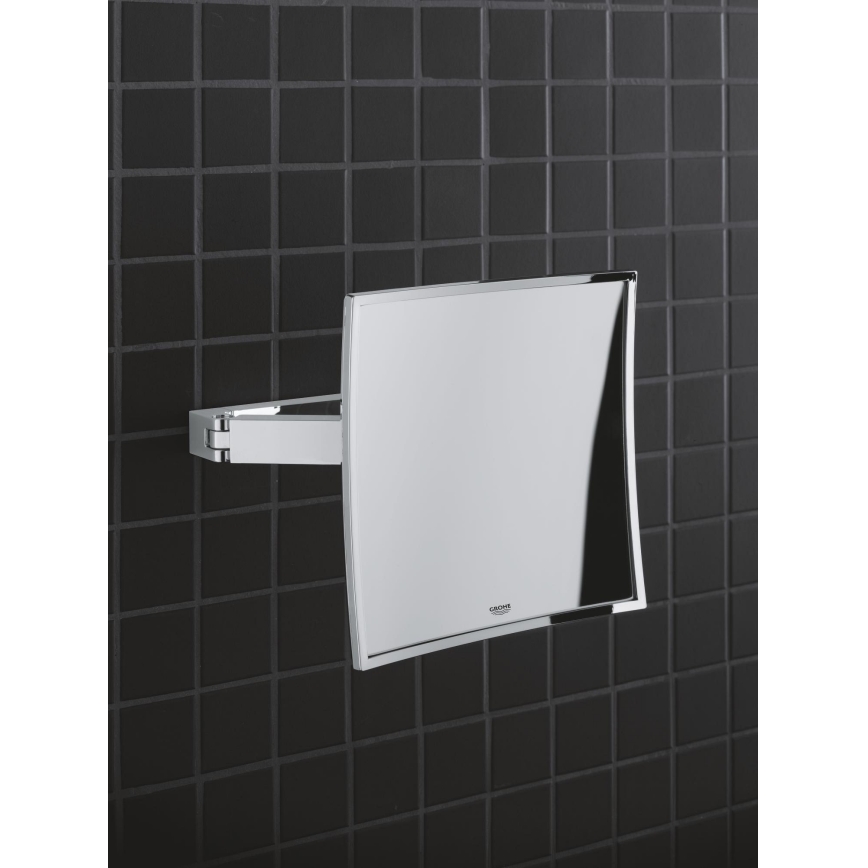GROHE 40808000 - Kosmetikspejl SELECTION CUBE 22,3 × 22,3 cm poleret krom