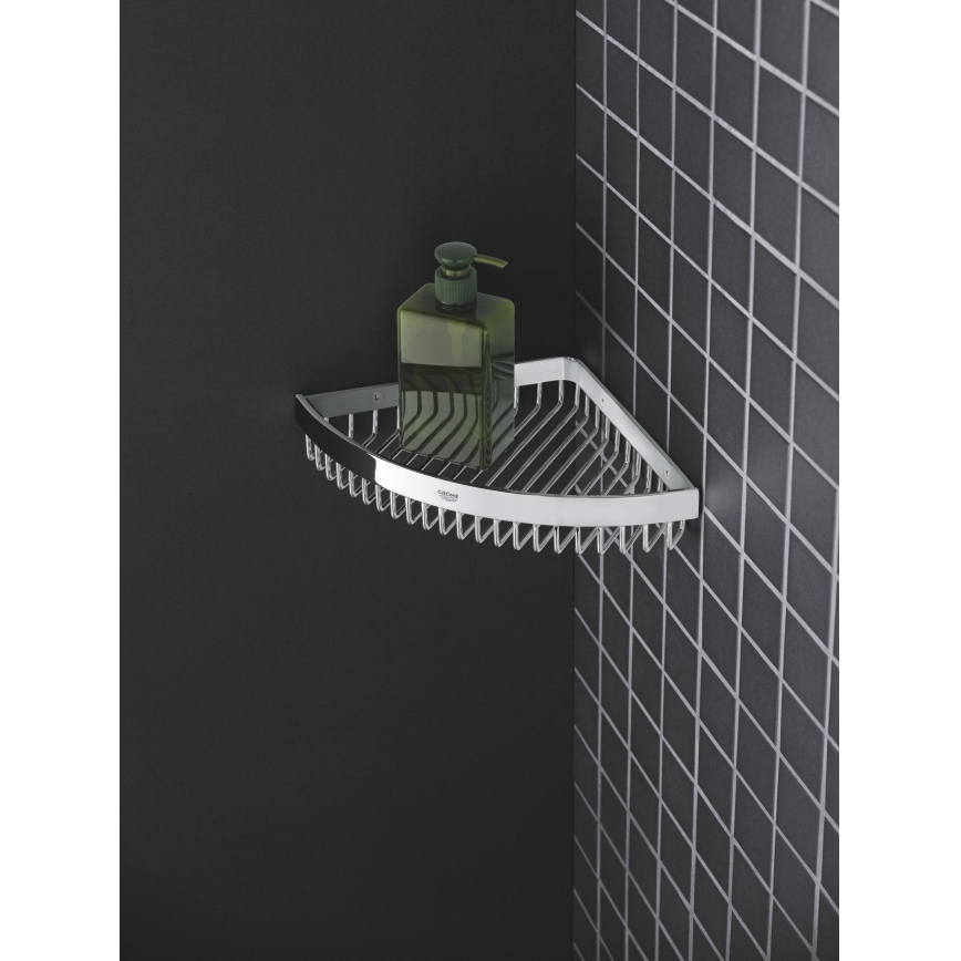GROHE 40809000 - Sæbekurv i tråd SELECTION CUBE 20 × 20 cm poleret krom