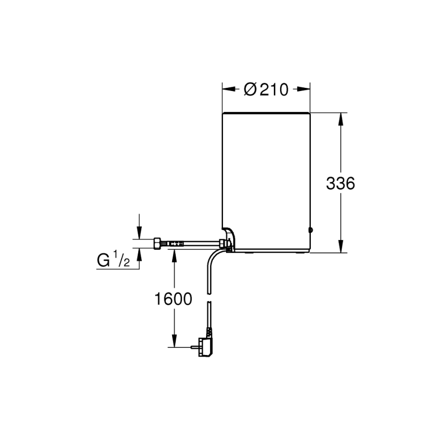 GROHE 40830001 - RED 3 l beholder, poleret krom