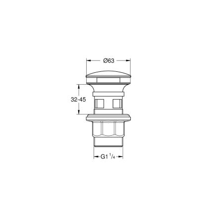 GROHE 40869000 - Afløbssæt Ø 63 mm, blank krom