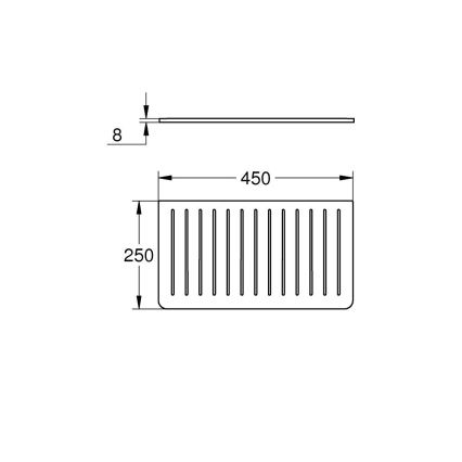 GROHE 40872K00 - Drypbakke 450 x 250 mm keramik/sort