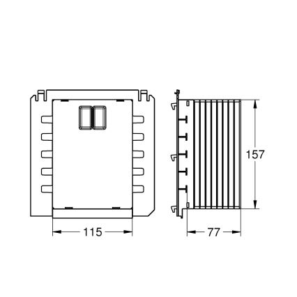 GROHE 40911000 - Inspektionsskakt RAPID SL hvid