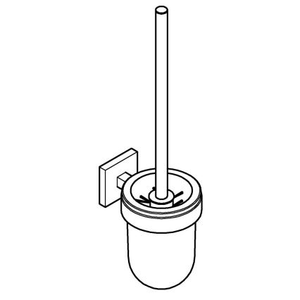 GROHE 40977000 - Toiletbørstesæt START CUBE blank krom