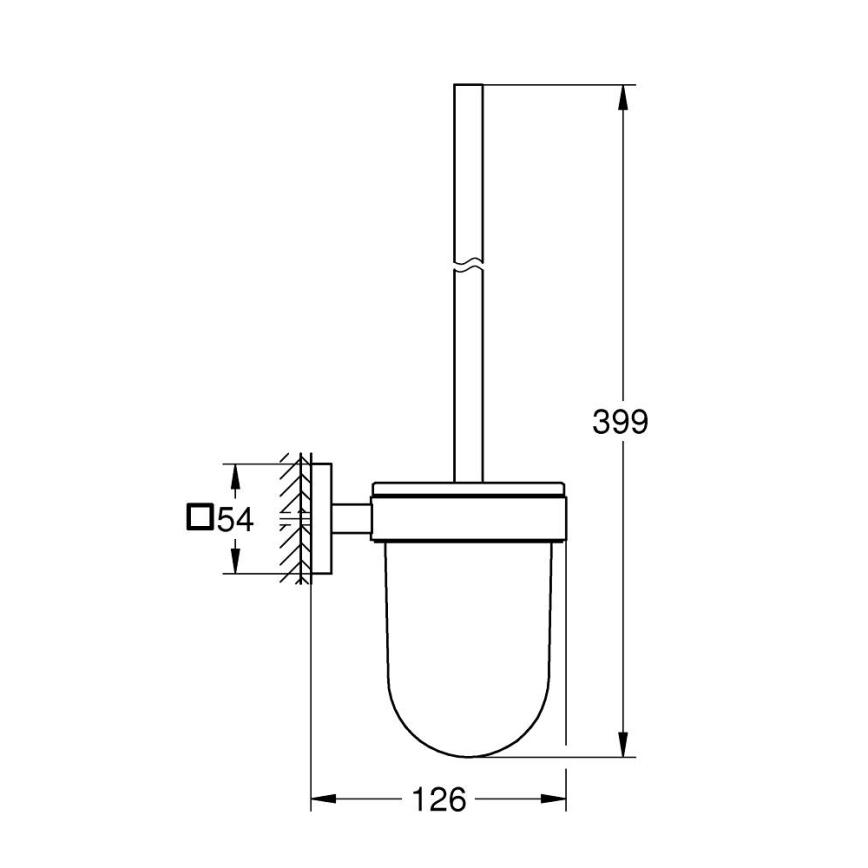 GROHE 40977000 - Toiletbørstesæt START CUBE blank krom