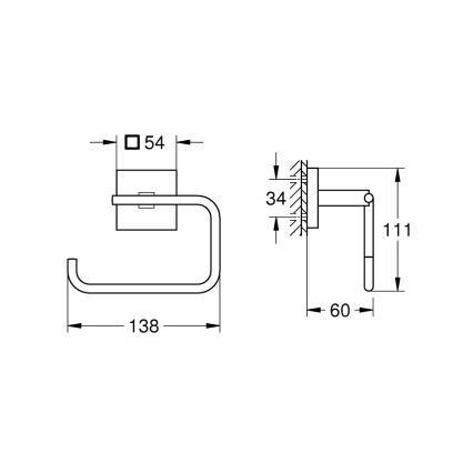 GROHE 409782430 - START CUBE toiletpapirholder, sort
