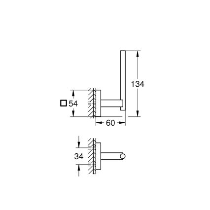 GROHE 40979000 - START reserve-rulleholder, blank krom