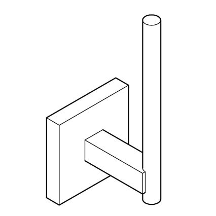 GROHE 409792430 - Holder til reserve-toiletpapir START CUBE 13,4x6 cm, sort