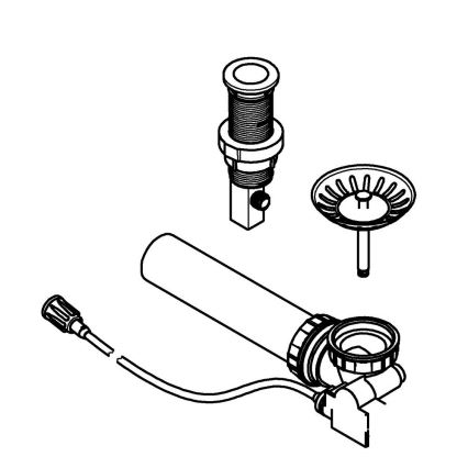 GROHE 40986SD0 - Afløbssæt til køkkenvaske Ø 35 mm i rustfrit stål