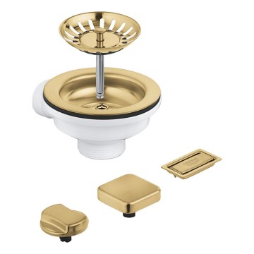 GROHE 40996GN0 - Afløbssæt til køkkenvask, guld