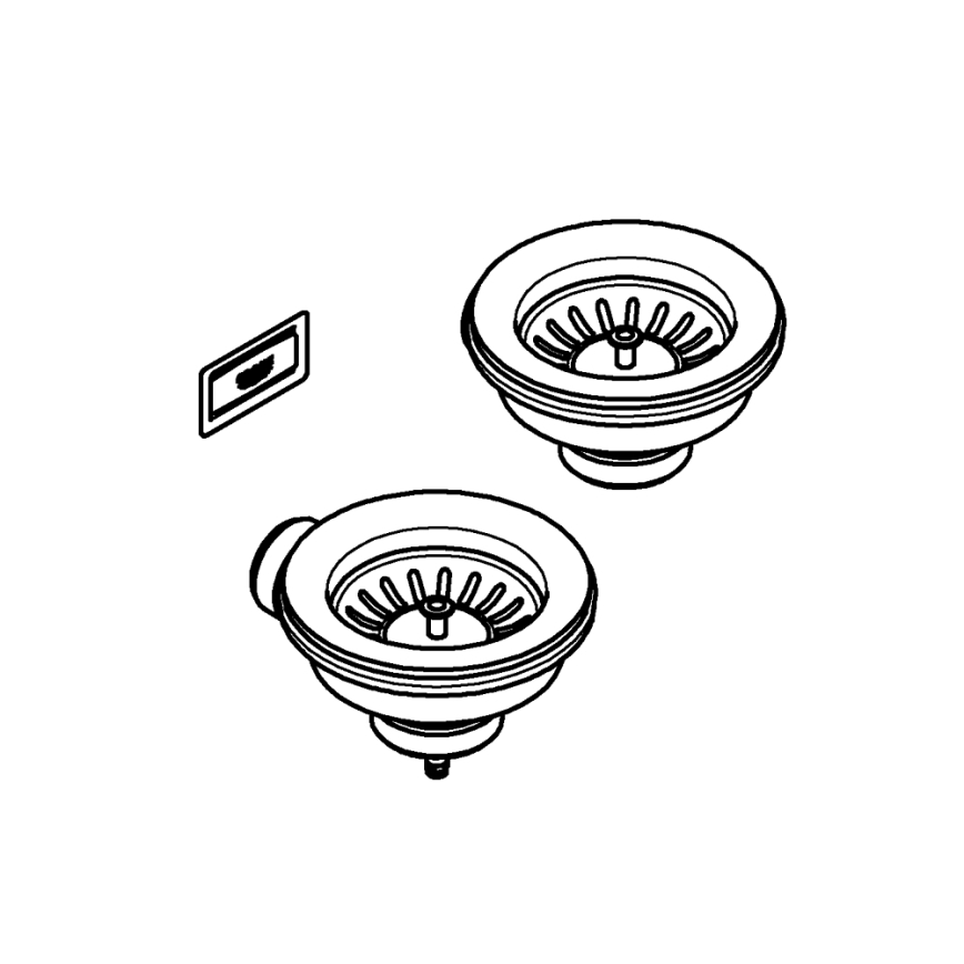 GROHE 40997DL0 - Bundventilsæt til tilbehør i bronze