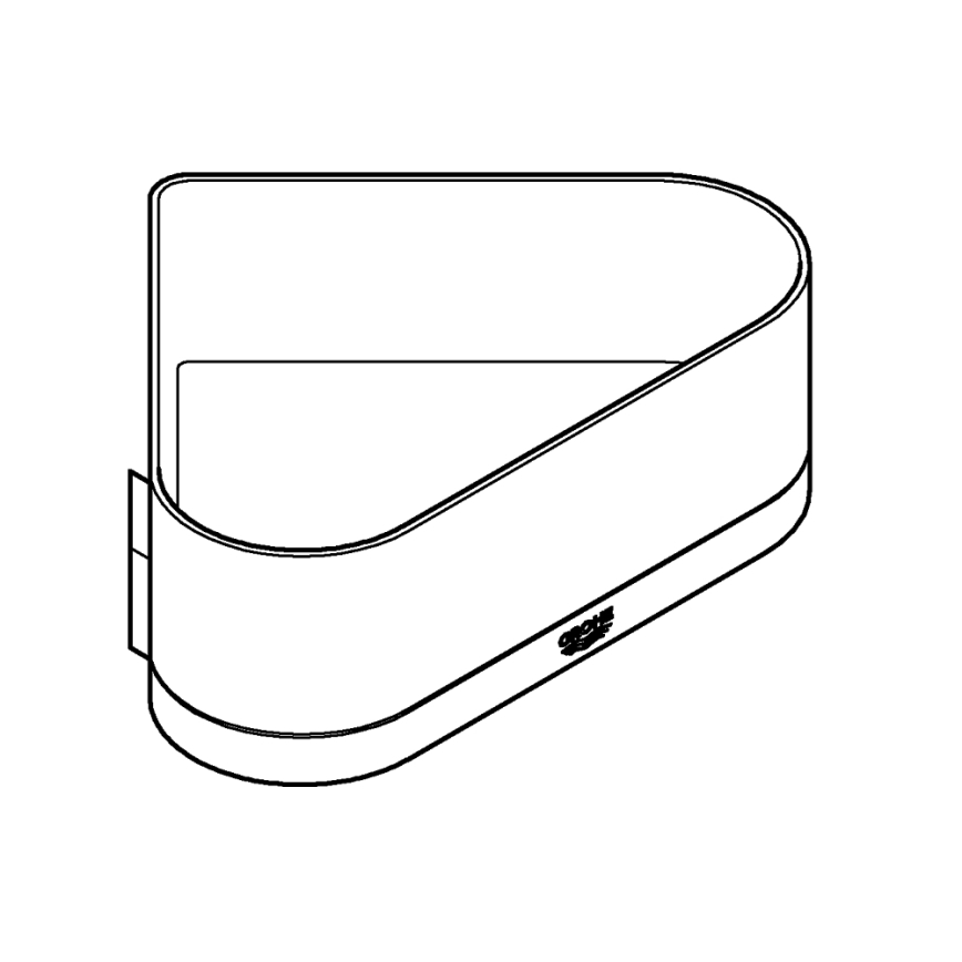 GROHE 41038000 - Hjørnebrusebund SELECTION i blank krom