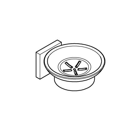 GROHE 41096000 - Sæbeskål START CUBE 110 × 56 × 125 mm poleret krom