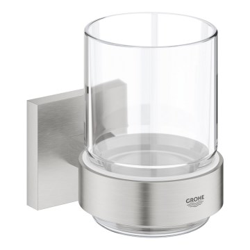 GROHE 41097DC0 - Glas med holder START CUBE i rustfrit stål