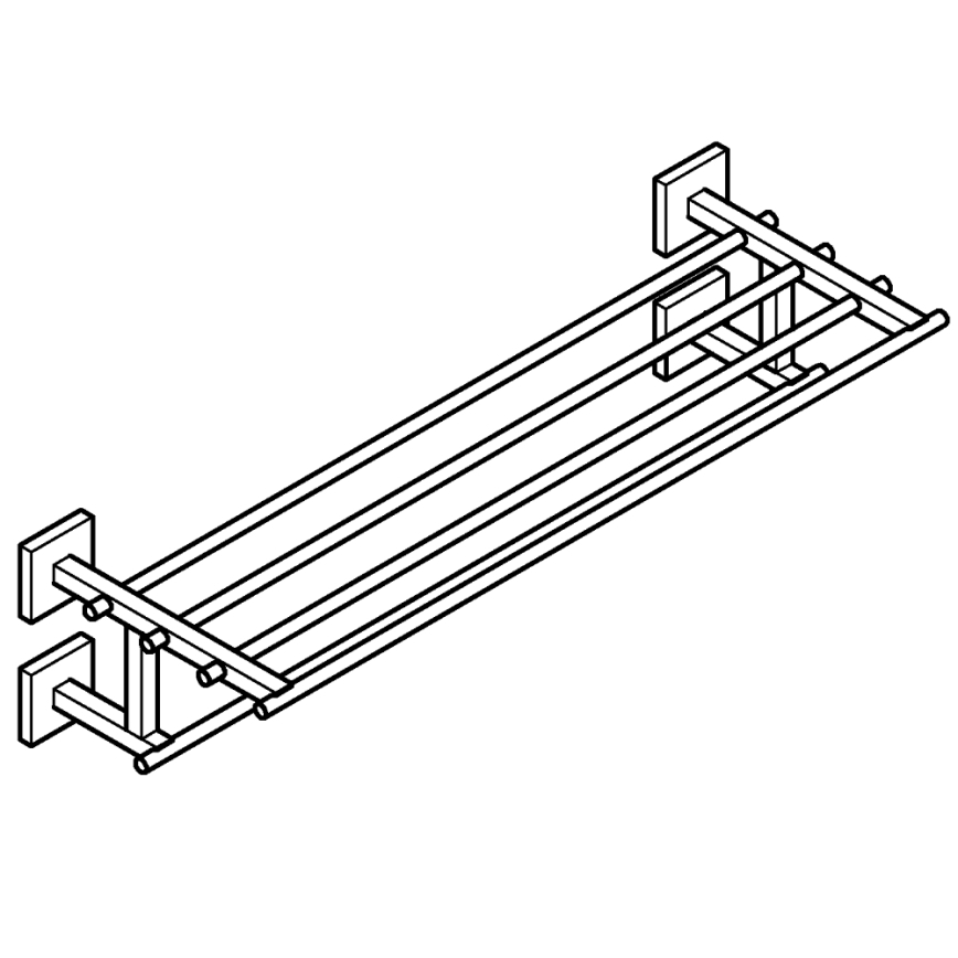 GROHE 41099000 - Multi-håndklædeholder START CUBE 600 mm, blank krom