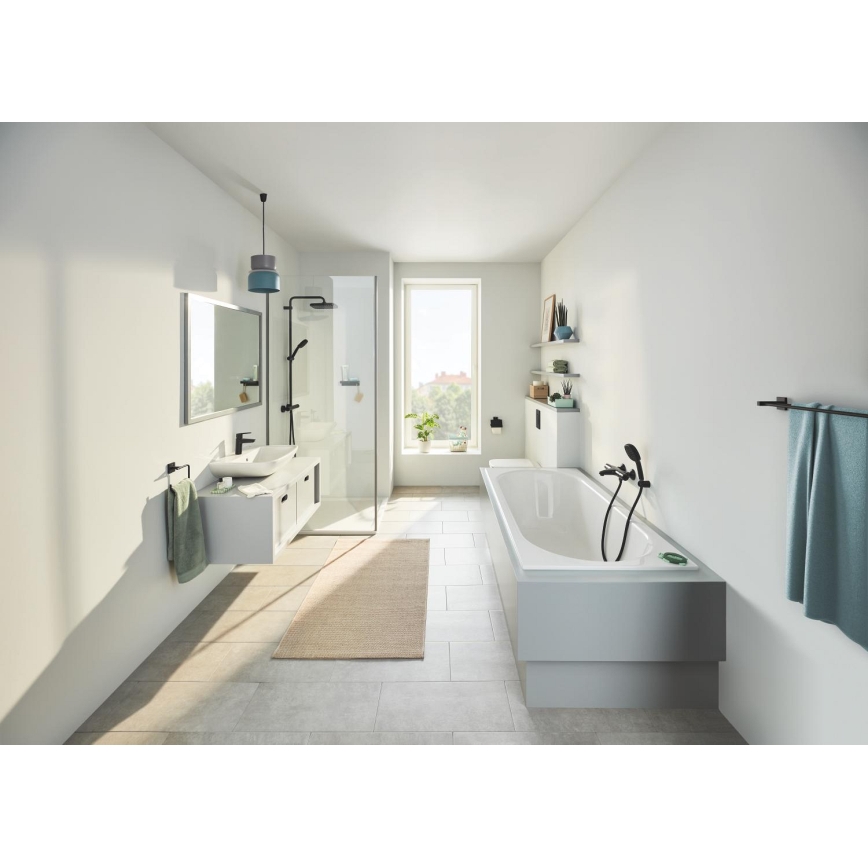 GROHE 411042430 - Dobbeltarmet håndklædeholder START CUBE 654 mm sort