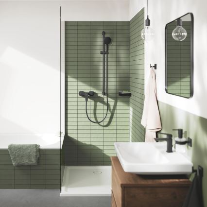 GROHE 411062430 - Hjørnehylde til bruser ESSENTIALS 250 × 250 mm, sort