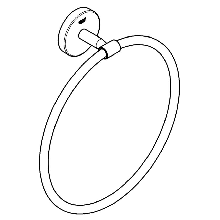 GROHE 41167000 - Håndklædeholder START COSMOPOLITAN, Ø 200 mm, poleret krom