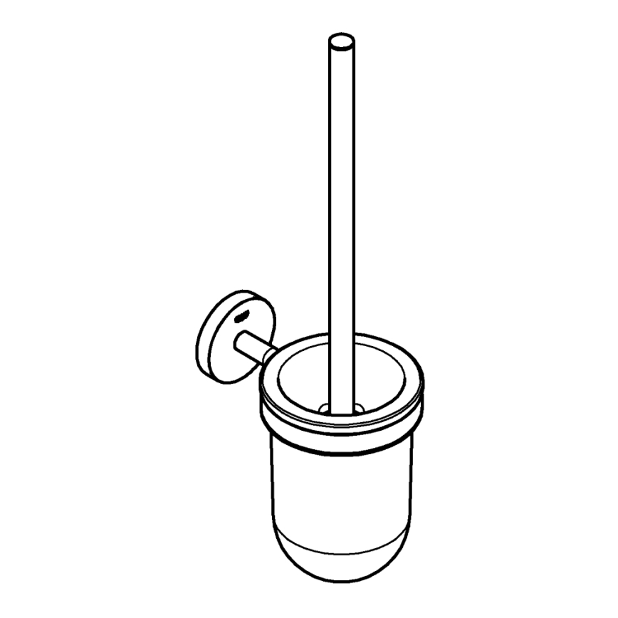 GROHE 41169000 - START toiletrengøringssæt, mat/blank krom