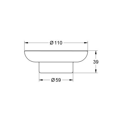 GROHE 41182000 - Sæbeskål START 110 mm klar