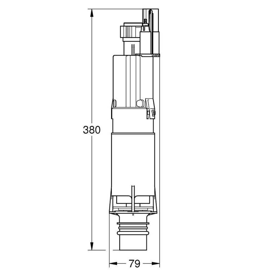GROHE 42253000 - AV1 bundventil, poleret krom