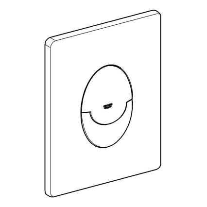 GROHE 42304000 - Betjeningsplade SKATE AIR 156 × 197 mm, blank krom