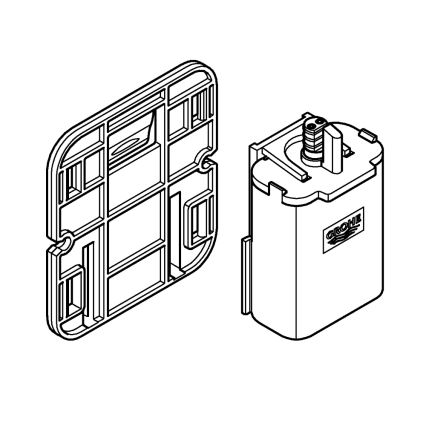 GROHE 42393000 - Batterihus i poleret krom