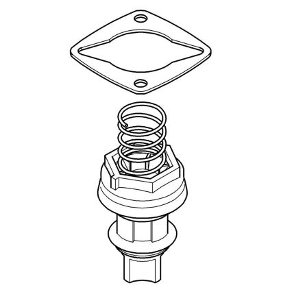 GROHE 43450000 - Stempel til vægmonterede pissoar-spyleventiler, blank krom