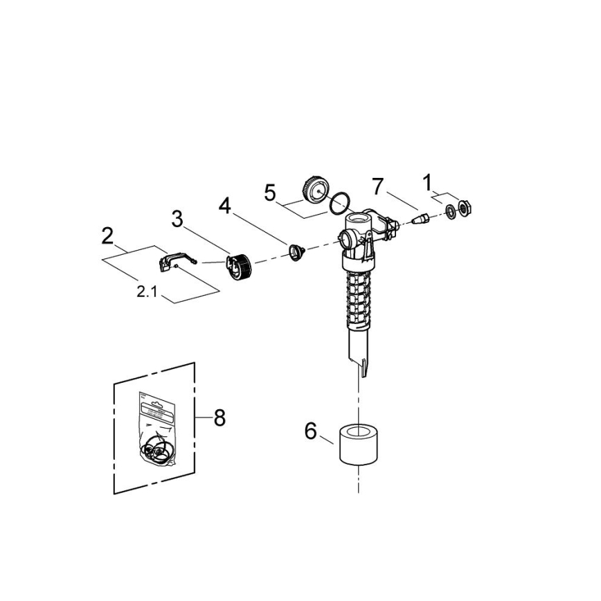 GROHE 43537000 - Påfyldningsventil hvid