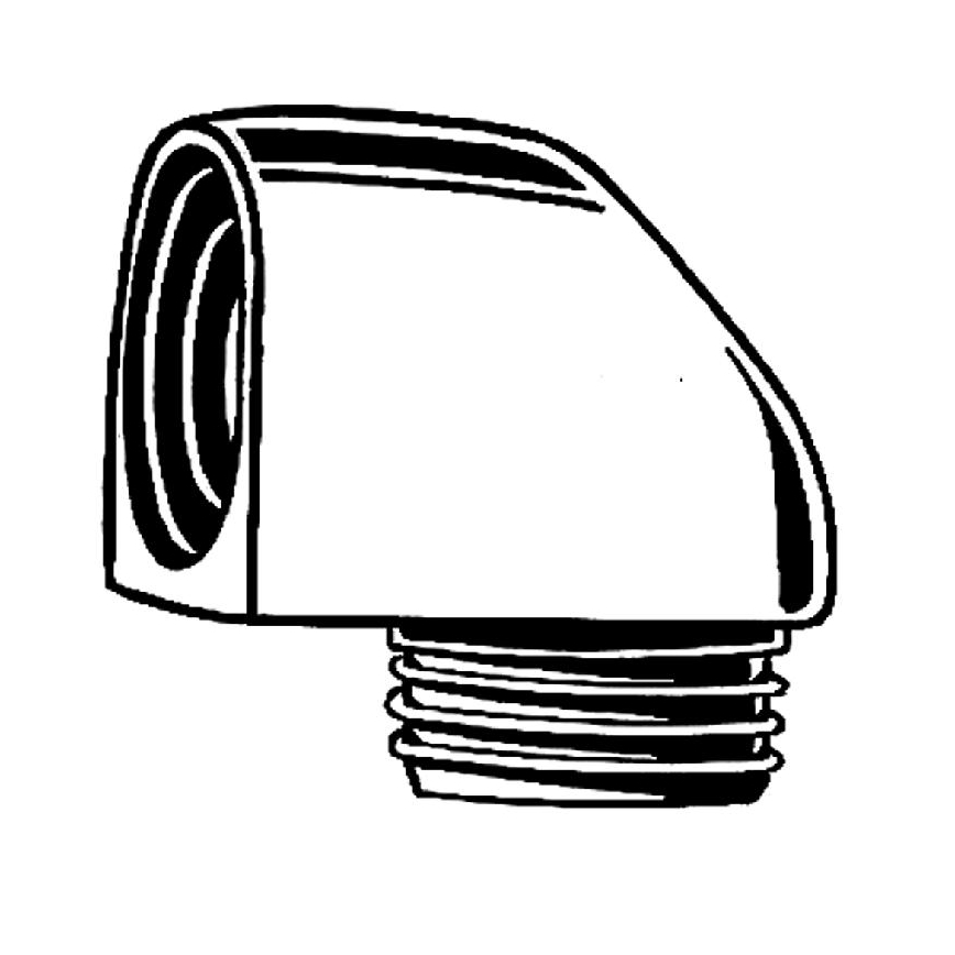 GROHE 45304000 - Brusevinkel DN 15 × DN 15, poleret krom