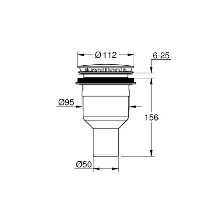 GROHE 49533000 - Afløbssæt Ø 112 mm, poleret krom