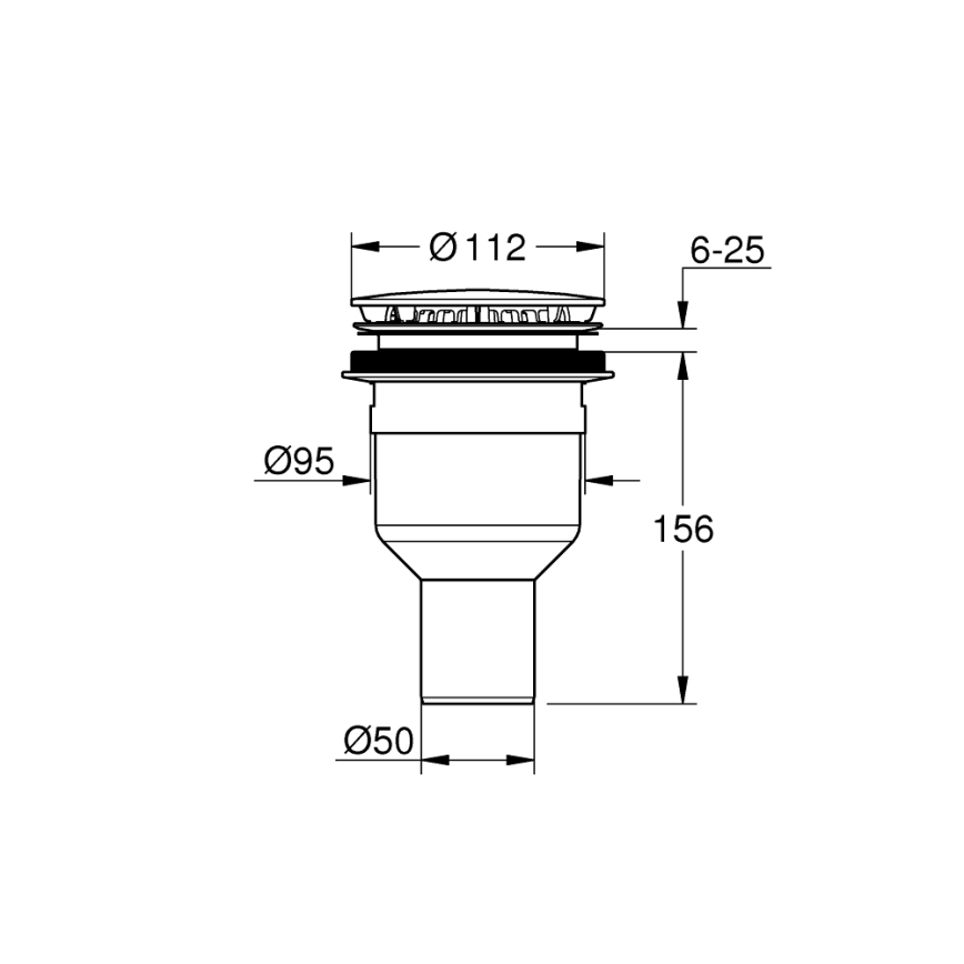 GROHE 49533000 - Afløbssæt Ø 112 mm, poleret krom