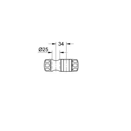 GROHE 7659000 - Glider til bruserstang TEMPESTA 24,7 mm blank krom
