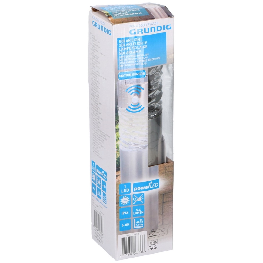 Grundig 14 - LED solcellelampe med bevægelsessensor LED 1xAAA 600 mAh IP44