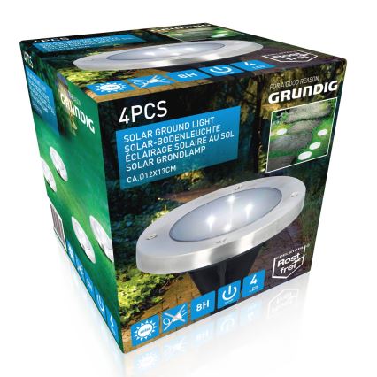 Grundig - 4x LED solcellelampe LED/1W/1,2V IP65